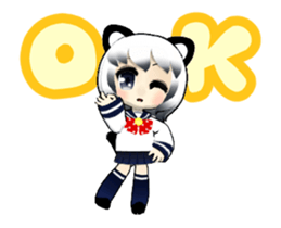 3D Animation Cute Cat Girl sticker #12325674