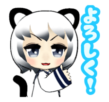 3D Animation Cute Cat Girl sticker #12325678