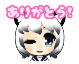 3D Animation Cute Cat Girl sticker #12325682