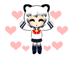 3D Animation Cute Cat Girl sticker #12325683