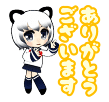 3D Animation Cute Cat Girl sticker #12325684