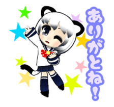 3D Animation Cute Cat Girl sticker #12325685