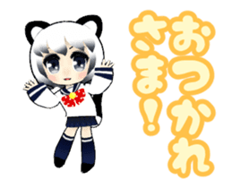 3D Animation Cute Cat Girl sticker #12325686