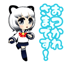 3D Animation Cute Cat Girl sticker #12325687