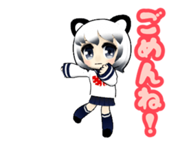 3D Animation Cute Cat Girl sticker #12325690