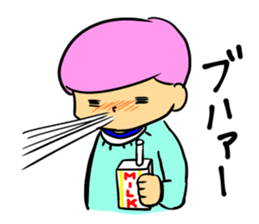 An elementary school boy sticker #12325794