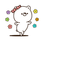 Own pace Lovely bear moving sticker #12325966