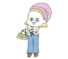 fashionable people and cats sticker #12326146