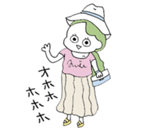 fashionable people and cats sticker #12326148