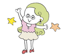 fashionable people and cats sticker #12326153