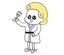 fashionable people and cats sticker #12326154