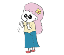 fashionable people and cats sticker #12326155