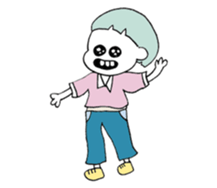 fashionable people and cats sticker #12326160