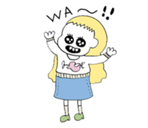 fashionable people and cats sticker #12326162