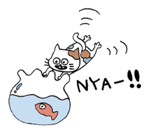 fashionable people and cats sticker #12326177