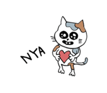 fashionable people and cats sticker #12326181