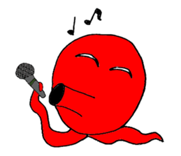 Two legs octopus - Fukudako sticker #12327179