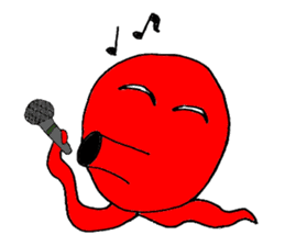 Two legs octopus - Fukudako sticker #12327179