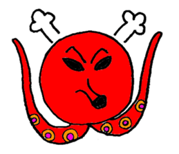 Two legs octopus - Fukudako sticker #12327181