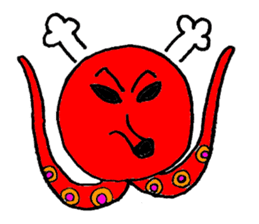 Two legs octopus - Fukudako sticker #12327181