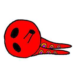 Two legs octopus - Fukudako sticker #12327182