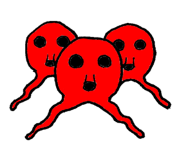 Two legs octopus - Fukudako sticker #12327184