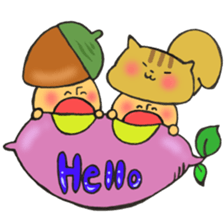 Mr. mushroom in autumn sticker #12328159