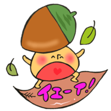 Mr. mushroom in autumn sticker #12328161