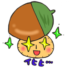 Mr. mushroom in autumn sticker #12328168