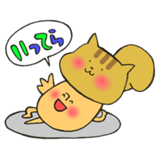 Mr. mushroom in autumn sticker #12328177