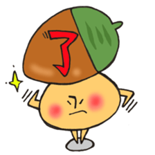 Mr. mushroom in autumn sticker #12328179