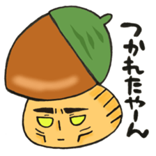 Mr. mushroom in autumn sticker #12328181