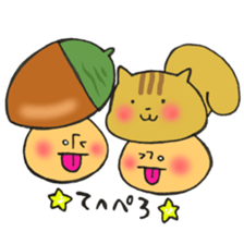 Mr. mushroom in autumn sticker #12328183