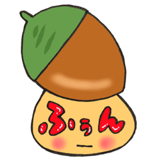 Mr. mushroom in autumn sticker #12328188