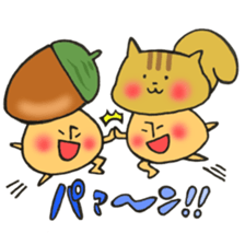 Mr. mushroom in autumn sticker #12328190