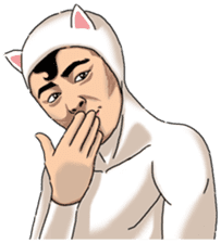 Special Sticker of White Cat Man ver1 sticker #12328366
