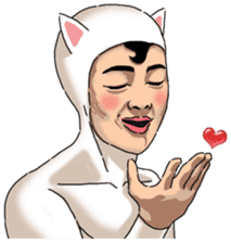 Special Sticker of White Cat Man ver1 sticker #12328369