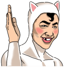 Special Sticker of White Cat Man ver1 sticker #12328377