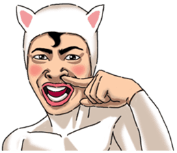 Special Sticker of White Cat Man ver1 sticker #12328378