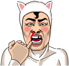 Special Sticker of White Cat Man ver1 sticker #12328380
