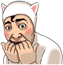 Special Sticker of White Cat Man ver1 sticker #12328391