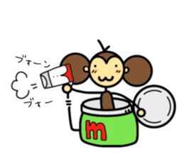 KIGURUMI monji (costume monkey) sticker #12329646