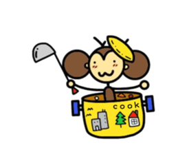 KIGURUMI monji (costume monkey) sticker #12329654