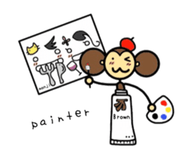 KIGURUMI monji (costume monkey) sticker #12329662