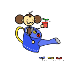 KIGURUMI monji (costume monkey) sticker #12329670