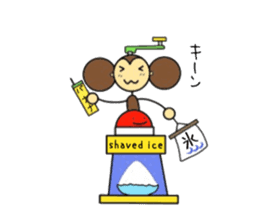 KIGURUMI monji (costume monkey) sticker #12329675