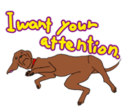 Dog's words(plot hound) sticker #12330659