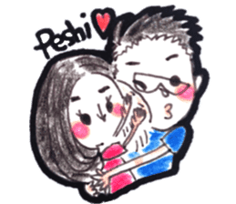 Satomi says I Iove you sticker #12331558