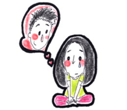 Satomi says I Iove you sticker #12331570