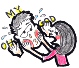 Satomi says I Iove you sticker #12331573